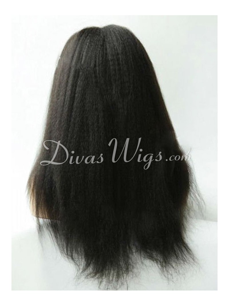 Italian Yaki Lace Front Human Hair Wig- LF-SST025 - Home - DivasWigs.com