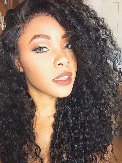 Jessica White Inspired Brazilian Virgin Human Hair Curly Full Lace Wig ...