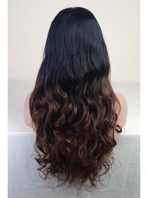 Stock Ombre Wavy Full Lace Human Hair Wig-WC030 - Shop by Hairstyle ...