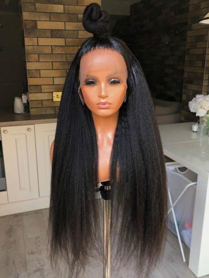 Stock Straight 100% density Full Lace Human Hair Wig-Straight-SST001 ...