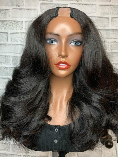 NEW QUICK &EASY U PART HUMAN HAIR WIG WITH WAND CURLS-UP006 - Home